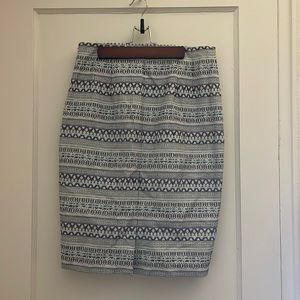 Striped pencil skirt